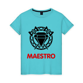 Женская футболка хлопок с принтом Dwarf Fighter - Maestro в Белгороде, 100% хлопок | прямой крой, круглый вырез горловины, длина до линии бедер, слегка спущенное плечо | line age | lineage | линейка | маэстро