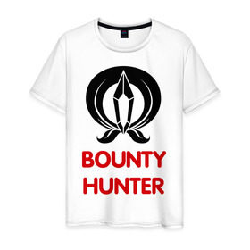 Мужская футболка хлопок с принтом Dwarf Fighter - Bounty Hunter в Белгороде, 100% хлопок | прямой крой, круглый вырез горловины, длина до линии бедер, слегка спущенное плечо. | line age | lineage | компьютерные | линейка | охотник