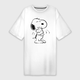 Платье-футболка хлопок с принтом Snoopy в Белгороде,  |  | snoopy | сгупи