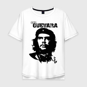 Мужская футболка хлопок Oversize с принтом Че гевара в Белгороде, 100% хлопок | свободный крой, круглый ворот, “спинка” длиннее передней части | че гевара