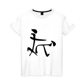 Женская футболка хлопок с принтом Иероглиф раком в Белгороде, 100% хлопок | прямой крой, круглый вырез горловины, длина до линии бедер, слегка спущенное плечо | доги стайл | иероглиф