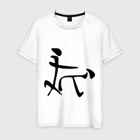 Мужская футболка хлопок с принтом Иероглиф раком в Белгороде, 100% хлопок | прямой крой, круглый вырез горловины, длина до линии бедер, слегка спущенное плечо. | Тематика изображения на принте: доги стайл | иероглиф