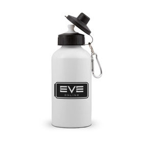 Бутылка спортивная с принтом EVE online в Белгороде, металл | емкость — 500 мл, в комплекте две пластиковые крышки и карабин для крепления | ив | игра | компьютерная
