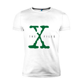 Мужская футболка премиум с принтом X files в Белгороде, 92% хлопок, 8% лайкра | приталенный силуэт, круглый вырез ворота, длина до линии бедра, короткий рукав | x files | секретные материалы