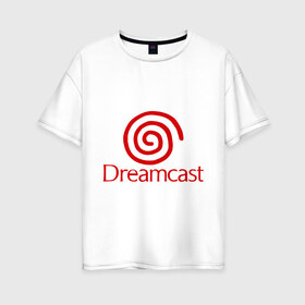 Женская футболка хлопок Oversize с принтом Dreamcast в Белгороде, 100% хлопок | свободный крой, круглый ворот, спущенный рукав, длина до линии бедер
 | dreamcast | sega | видеоигры | приставки | сега
