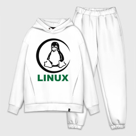 Мужской костюм хлопок OVERSIZE с принтом Linux в Белгороде,  |  | пингвин