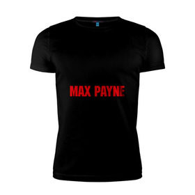Мужская футболка премиум с принтом Max Payne в Белгороде, 92% хлопок, 8% лайкра | приталенный силуэт, круглый вырез ворота, длина до линии бедра, короткий рукав | pain | игра | компьютерная | макс | пейн | пэйн