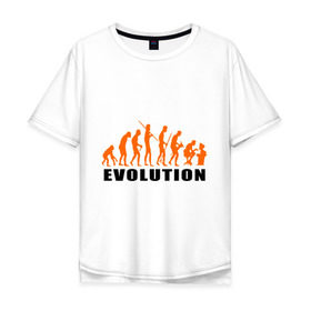 Мужская футболка хлопок Oversize с принтом Evolution to admin в Белгороде, 100% хлопок | свободный крой, круглый ворот, “спинка” длиннее передней части | Тематика изображения на принте: evolution | админ | комп | компьютер | люди | эволюция