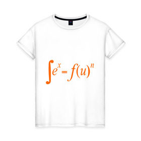 Женская футболка хлопок с принтом Sex Fun в Белгороде, 100% хлопок | прямой крой, круглый вырез горловины, длина до линии бедер, слегка спущенное плечо | забава | интеграл | переменная | уравнение | формула