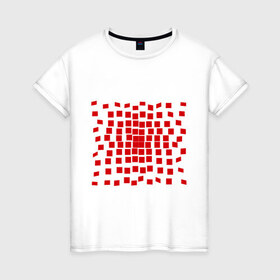 Женская футболка хлопок с принтом Квадрат квадратов в Белгороде, 100% хлопок | прямой крой, круглый вырез горловины, длина до линии бедер, слегка спущенное плечо | tribal | квадрат | квадраты | орнамент | трайбл | узор