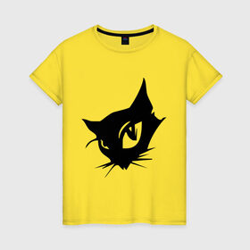 Женская футболка хлопок с принтом Киска в Белгороде, 100% хлопок | прямой крой, круглый вырез горловины, длина до линии бедер, слегка спущенное плечо | киса | киска | котенок | котик | кошка