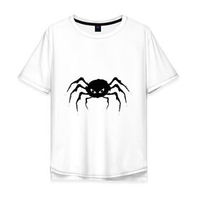 Мужская футболка хлопок Oversize с принтом Паучок в Белгороде, 100% хлопок | свободный крой, круглый ворот, “спинка” длиннее передней части | животные | паук | паучок