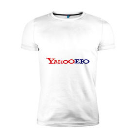 Мужская футболка премиум с принтом yahooею в Белгороде, 92% хлопок, 8% лайкра | приталенный силуэт, круглый вырез ворота, длина до линии бедра, короткий рукав | yahoo