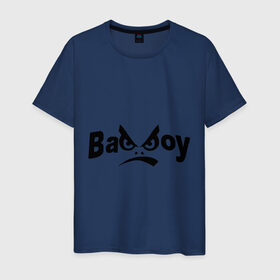 Мужская футболка хлопок с принтом Bad Boy в Белгороде, 100% хлопок | прямой крой, круглый вырез горловины, длина до линии бедер, слегка спущенное плечо. | Тематика изображения на принте: bad boy