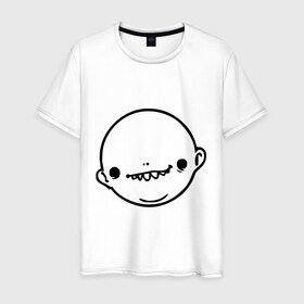 Мужская футболка хлопок с принтом Смешной ребетёнок в Белгороде, 100% хлопок | прямой крой, круглый вырез горловины, длина до линии бедер, слегка спущенное плечо. | 