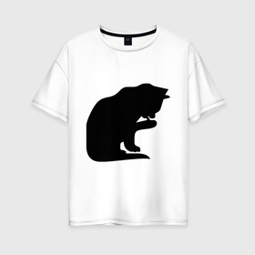 Женская футболка хлопок Oversize с принтом Котёнок умывается в Белгороде, 100% хлопок | свободный крой, круглый ворот, спущенный рукав, длина до линии бедер
 | забавные кошки | котёнок | котёнок умывается | котята | кошки | прикольные кошки