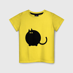 Детская футболка хлопок с принтом Котег в Белгороде, 100% хлопок | круглый вырез горловины, полуприлегающий силуэт, длина до линии бедер | животные | кот | кошки | черный кот