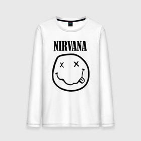 Мужской лонгслив хлопок с принтом Nirvana в Белгороде, 100% хлопок |  | cobain | media | nirvana | rock | smells like teen spirit | toplanding | кобейн | нирвана | рок