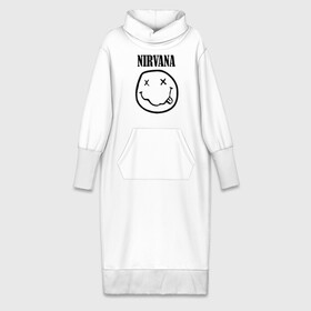 Платье удлиненное хлопок с принтом Nirvana в Белгороде,  |  | cobain | media | nirvana | rock | smells like teen spirit | toplanding | кобейн | нирвана | рок