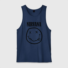 Мужская майка хлопок с принтом Nirvana в Белгороде, 100% хлопок |  | cobain | media | nirvana | rock | smells like teen spirit | toplanding | кобейн | нирвана | рок
