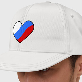Кепка снепбек с прямым козырьком с принтом Российское сердце в Белгороде, хлопок 100% |  | политические | российское | российское сердце | россия | рф