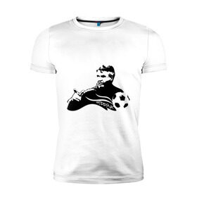 Мужская футболка премиум с принтом Гус Хиддинк в Белгороде, 92% хлопок, 8% лайкра | приталенный силуэт, круглый вырез ворота, длина до линии бедра, короткий рукав | тренер