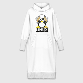 Платье удлиненное хлопок с принтом Linux (6) в Белгороде,  |  | пингвин