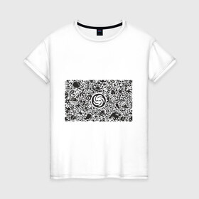 Женская футболка хлопок с принтом SPORE (2) в Белгороде, 100% хлопок | прямой крой, круглый вырез горловины, длина до линии бедер, слегка спущенное плечо | игры | лаборатория существ | спор