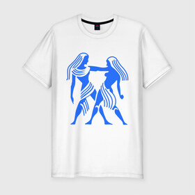 Мужская футболка премиум с принтом Близнецы (2) в Белгороде, 92% хлопок, 8% лайкра | приталенный силуэт, круглый вырез ворота, длина до линии бедра, короткий рукав | zodiac | астрология | близнецы | гороскоп | знаки зодиака