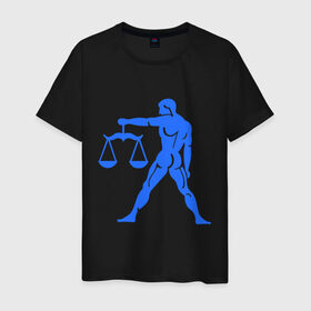 Мужская футболка хлопок с принтом Весы (2) в Белгороде, 100% хлопок | прямой крой, круглый вырез горловины, длина до линии бедер, слегка спущенное плечо. | 