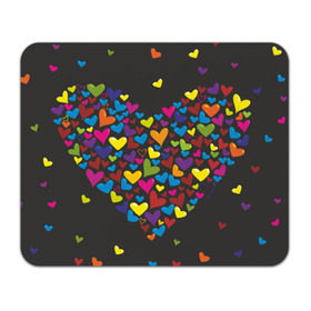 Коврик прямоугольный с принтом Сердечки в Белгороде, натуральный каучук | размер 230 х 185 мм; запечатка лицевой стороны | love | любовь | сердечко | сердце