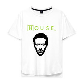Мужская футболка хлопок Oversize с принтом Доктор Хаус в Белгороде, 100% хлопок | свободный крой, круглый ворот, “спинка” длиннее передней части | everybody lies | haus | house | все лгут | доктор | хауз | хаус | хью лори