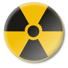 Значок с принтом Радиация в Белгороде,  металл | круглая форма, металлическая застежка в виде булавки | прикольные рисунки | радиация | радиоактивная | эмблема