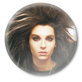 Значок с принтом Tokio Hotel в Белгороде,  металл | круглая форма, металлическая застежка в виде булавки | Тематика изображения на принте: tokio hotel