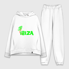 Женский костюм хлопок Oversize с принтом Ibiza в Белгороде,  |  | ibiza | ибица | пальмы | фестиваль