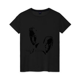 Женская футболка хлопок с принтом Секретные материалы в Белгороде, 100% хлопок | прямой крой, круглый вырез горловины, длина до линии бедер, слегка спущенное плечо | x files | малдкр | секретные материалы | скалли