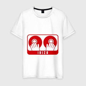 Мужская футболка хлопок с принтом Ibiza (7) в Белгороде, 100% хлопок | прямой крой, круглый вырез горловины, длина до линии бедер, слегка спущенное плечо. | ibiza | вертушка | вертушки | диджей | ибица | пластинка | фестиваль | электронная музыка
