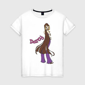 Женская футболка хлопок с принтом WinX darcy в Белгороде, 100% хлопок | прямой крой, круглый вырез горловины, длина до линии бедер, слегка спущенное плечо | darcy | winx | винкс