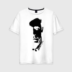 Женская футболка хлопок Oversize с принтом House (4) в Белгороде, 100% хлопок | свободный крой, круглый ворот, спущенный рукав, длина до линии бедер
 | everybody lies | haus | house | все лгут | доктор | хауз | хаус | хью лори