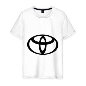 Мужская футболка хлопок с принтом Toyota (2) в Белгороде, 100% хлопок | прямой крой, круглый вырез горловины, длина до линии бедер, слегка спущенное плечо. | toyota | авто | автобренды | автомобиль | машинки | машины | тачки | тойота