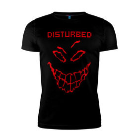 Мужская футболка премиум с принтом Disturbed в Белгороде, 92% хлопок, 8% лайкра | приталенный силуэт, круглый вырез ворота, длина до линии бедра, короткий рукав | disturbed