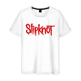 Мужская футболка хлопок с принтом Slipknot (1) в Белгороде, 100% хлопок | прямой крой, круглый вырез горловины, длина до линии бедер, слегка спущенное плечо. | metall | punk | rock | slipknot | метал | металл | нью метал | панк | панк рок | рок