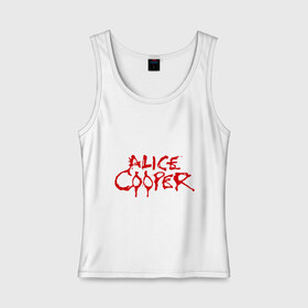 Женская майка хлопок с принтом Alice Cooper в Белгороде, 95% хлопок, 5% эластан |  | Тематика изображения на принте: alice cooper | metal | rock | логотип | метал | музыка | музыкант | рок | рок музыка | элис купер