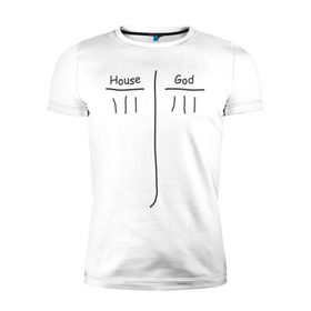 Мужская футболка премиум с принтом House (7) в Белгороде, 92% хлопок, 8% лайкра | приталенный силуэт, круглый вырез ворота, длина до линии бедра, короткий рукав | everybody lies | haus | house | все лгут | доктор | хауз | хаус | хью лори
