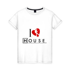 Женская футболка хлопок с принтом Доктор Хаус 9 в Белгороде, 100% хлопок | прямой крой, круглый вырез горловины, длина до линии бедер, слегка спущенное плечо | everybody lies | haus | house | все лгут | доктор | хауз | хаус | хью лори