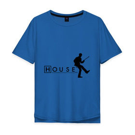 Мужская футболка хлопок Oversize с принтом Хаус (10) в Белгороде, 100% хлопок | свободный крой, круглый ворот, “спинка” длиннее передней части | everybody lies | haus | house | все лгут | доктор | хауз | хаус | хью лори