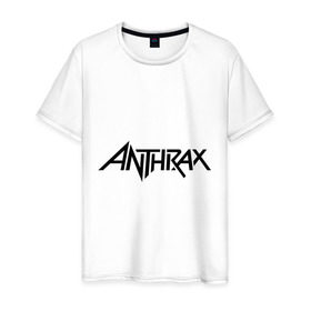 Мужская футболка хлопок с принтом Anthrax в Белгороде, 100% хлопок | прямой крой, круглый вырез горловины, длина до линии бедер, слегка спущенное плечо. | Тематика изображения на принте: anthrax | hard rock | metal | rock | логотип | метал | музыка | рок | рок группа | рок группы | хард рок