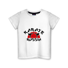 Детская футболка хлопок с принтом Карате в Белгороде, 100% хлопок | круглый вырез горловины, полуприлегающий силуэт, длина до линии бедер | каратэ