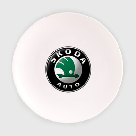 Тарелка 3D с принтом Skoda в Белгороде, фарфор | диаметр - 210 мм
диаметр для нанесения принта - 120 мм | skoda | авто | бренд | логотип | машина | шкода