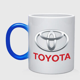Кружка хамелеон с принтом Toyota в Белгороде, керамика | меняет цвет при нагревании, емкость 330 мл | Тематика изображения на принте: toyota | авто | бренд | логотип | машина | тойота